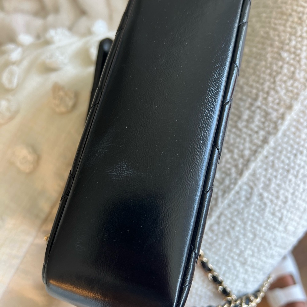 CHANEL Black Mini Quilted Bag with Gold Hardware - Picture 3 of 8